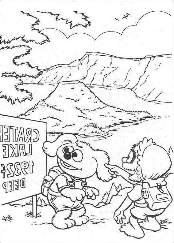 567x794 Muppet Babies Coloring Pages Simple Hand Drawing Hiking - Hiking Drawing