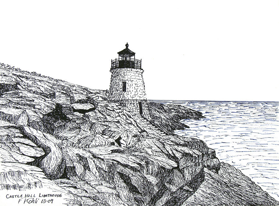 900x667 castle hill lighthouse drawing - Hill Drawing