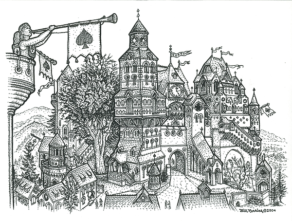 600x454 city on a hill drawing - Hill Drawing