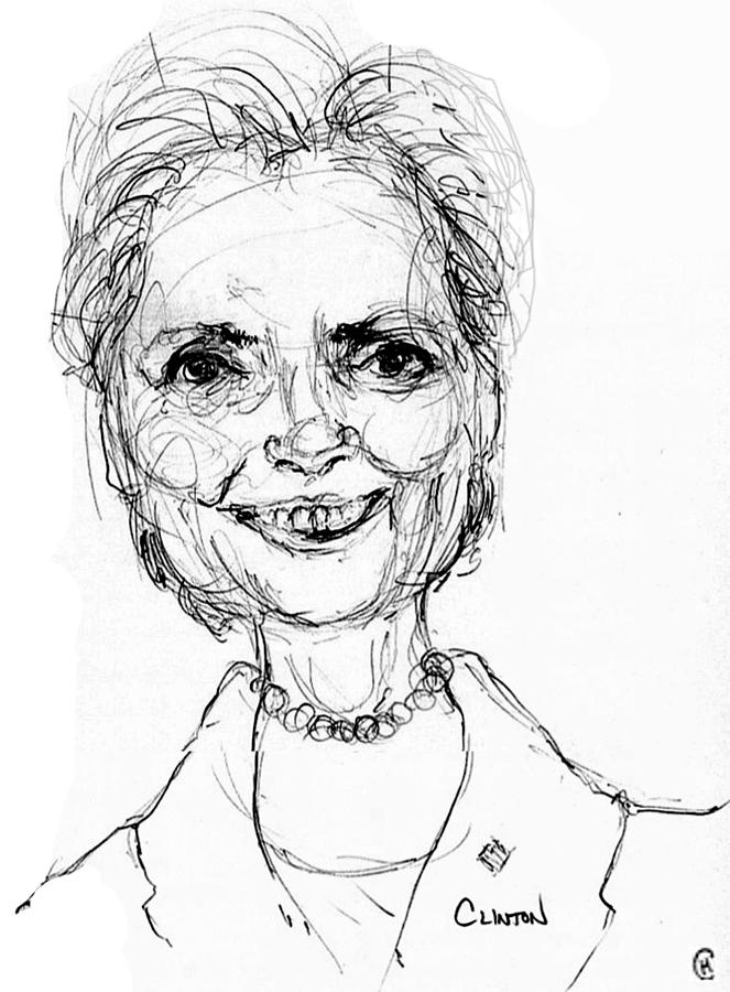 663x900 hillary clinton drawing - Hillary Clinton Drawing