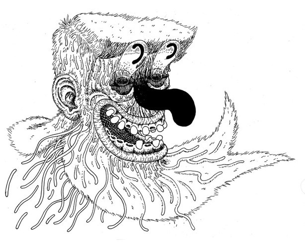 614x488 Jon Vermilyea Drawings Meathaus - Hillbilly Drawing