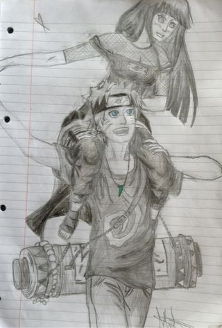 320x472 So, That's One Of My Naruhina Drawing - Hinata Drawing