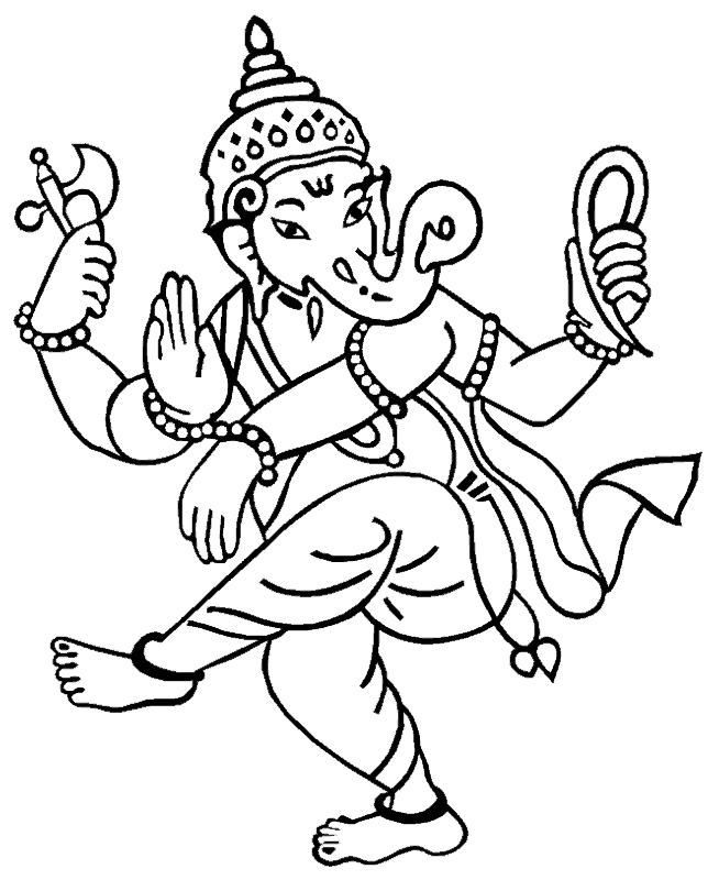 654x800 coloring pages hindu gods ganesha drawings all about india - Hindu Drawings