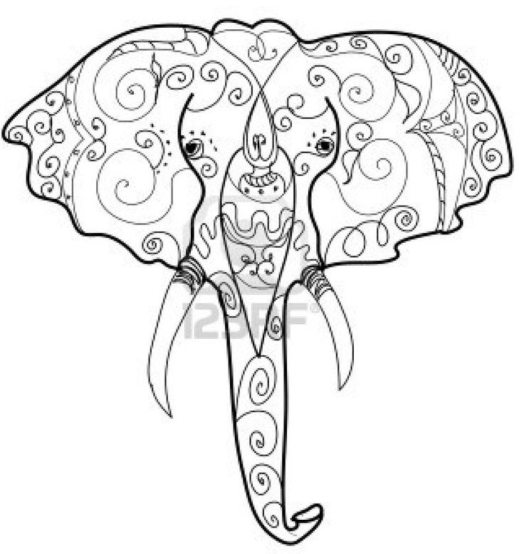736x778 Simple Indian Elephant Drawing - Hindu Elephant Drawing