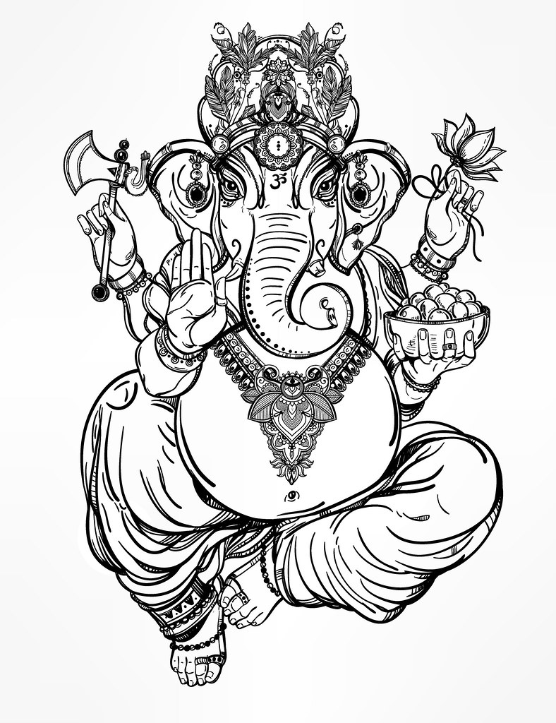 788x1024 The World's Best Photos Of Elephant And Hand - Hindu Elephant Drawing