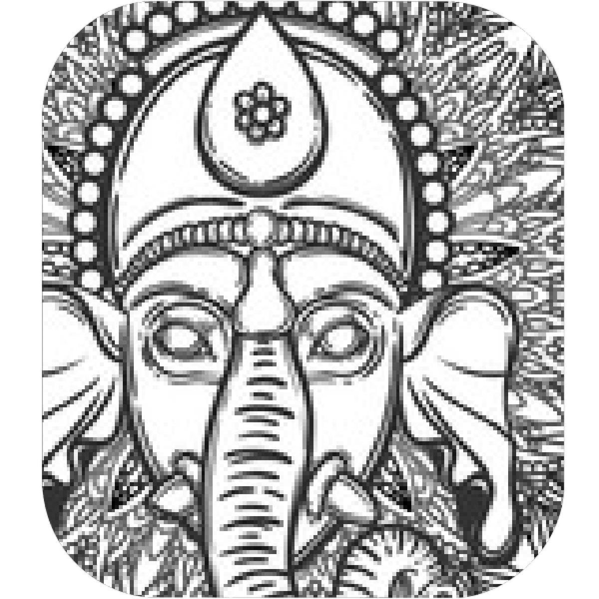 1200x1200 Designs Mein Mousepad Design Mousepad Selbst Designen - Hindu Elephant God Drawing