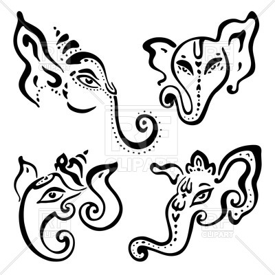 400x400 hindu god ganesha - Hindu Elephant God Drawing