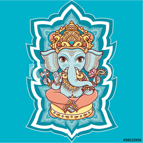 499x500 hindu elephant god lord ganesh hinduism happy ganesh chaturthi - Hindu Elephant God Drawing