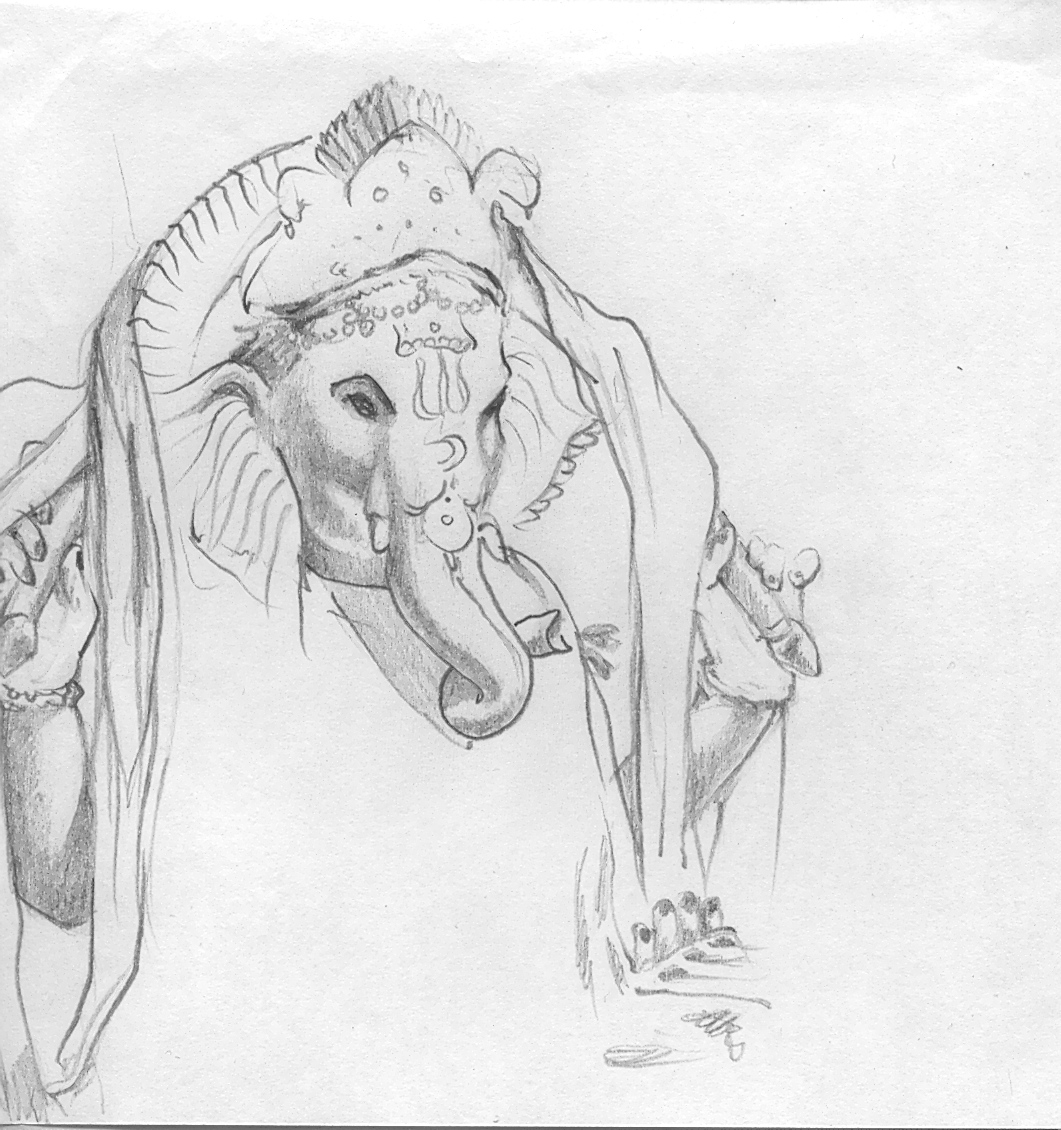 1061x1130 seen on sunday ganesh sentient cincinnati - Hindu Elephant God Drawing