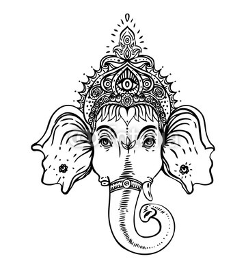 360x400 hindu lord ganesha vector illustration buy photos ap images - Hindu God Drawing