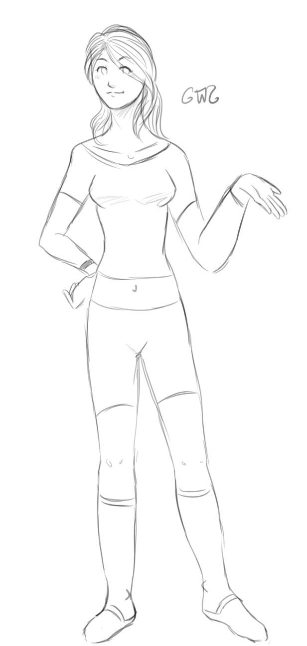 616x1298 Draw A Hand On Hip - Hip Drawing