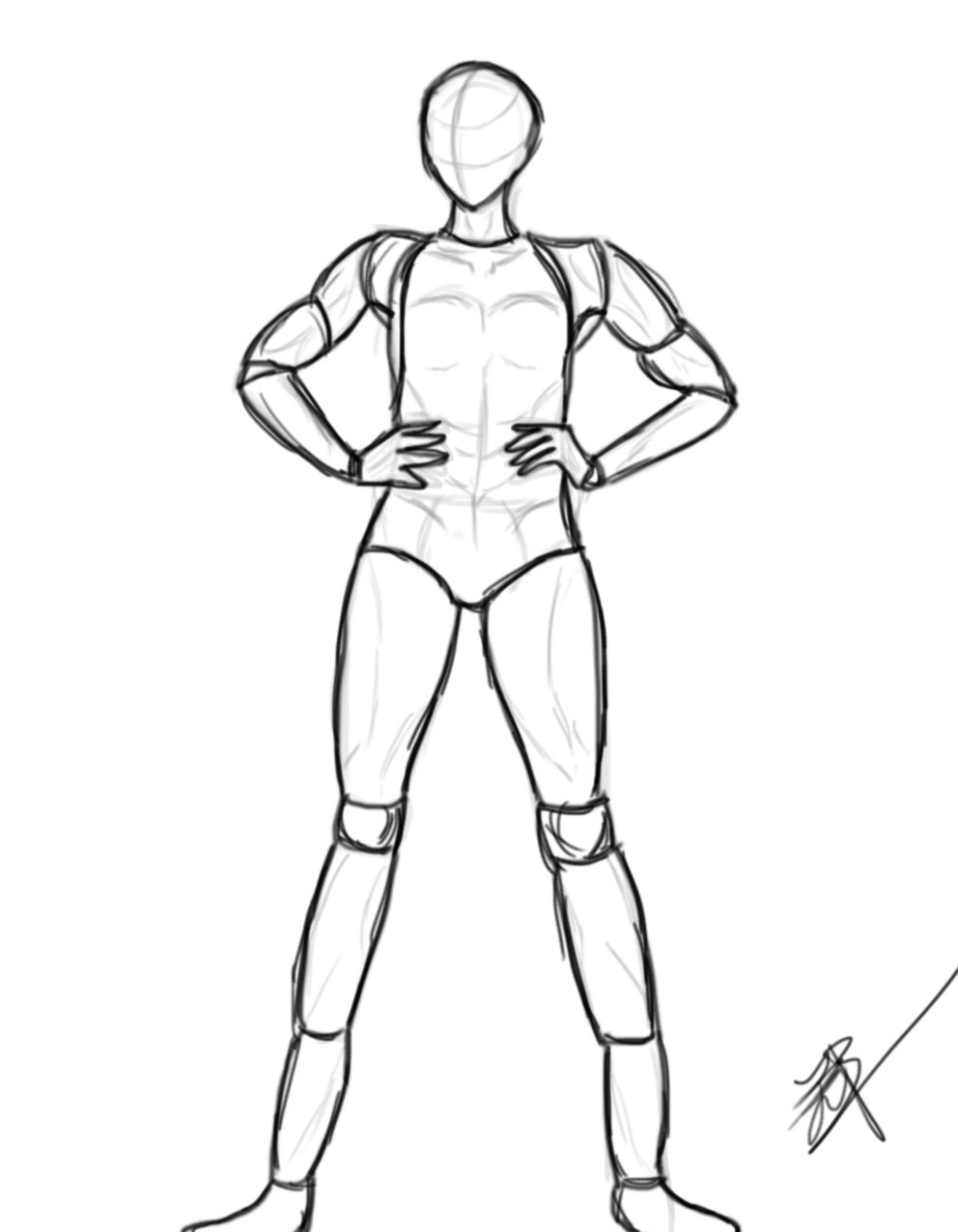 992x1276 Hands On Hips Pose Drawing - Hip Drawing