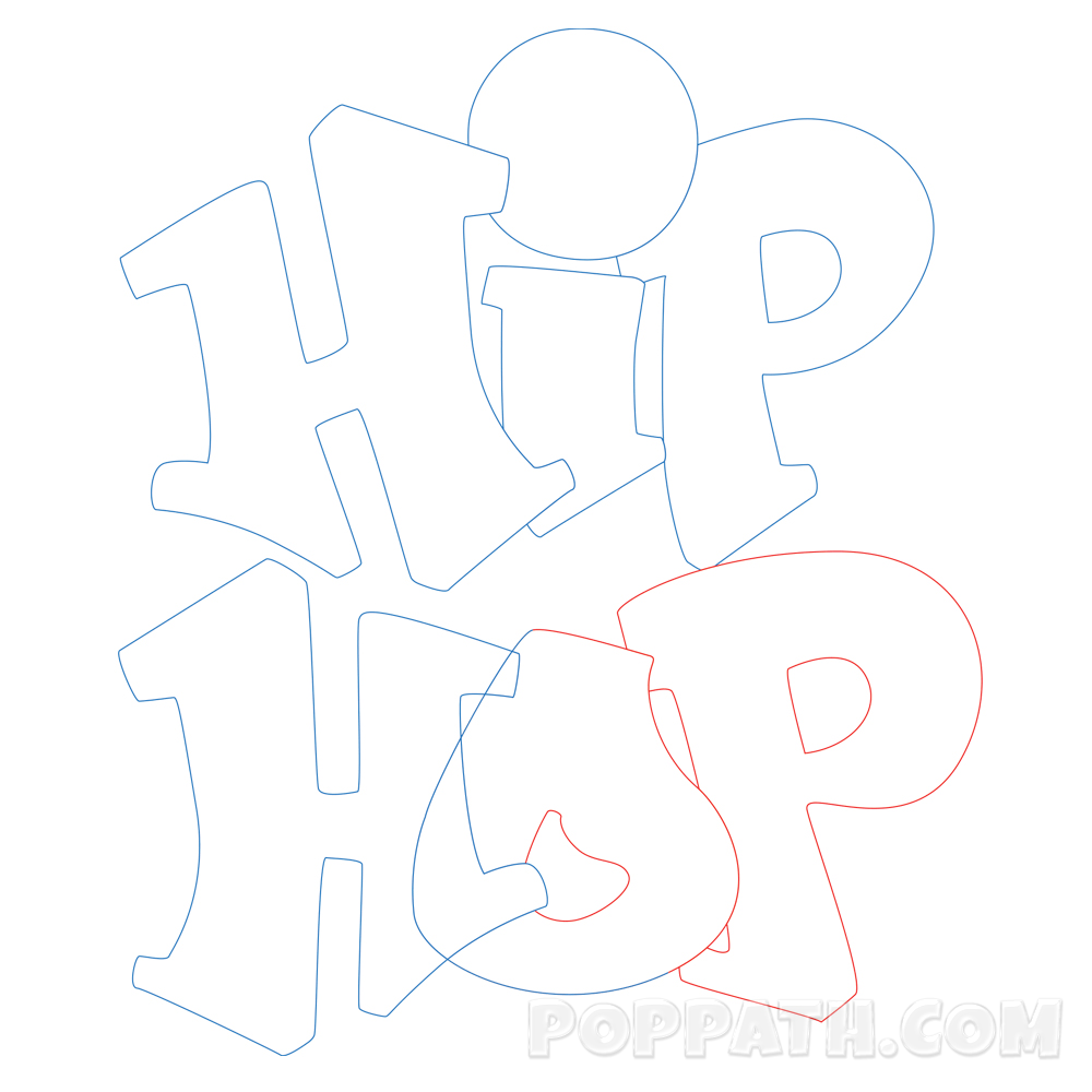1000x1000 how to draw graffiti word art hiphop pop path - Hip Hop Drawings