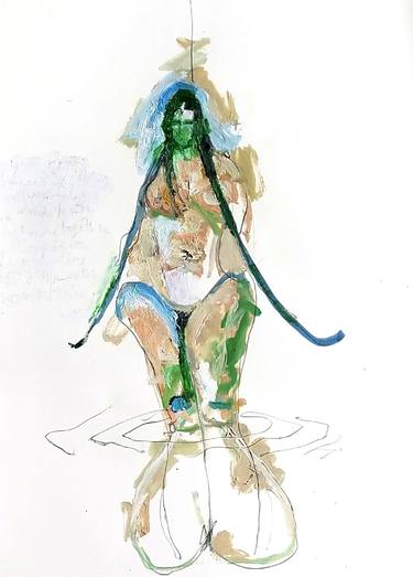 375x523 hippie bather drawing - Hippie Drawings