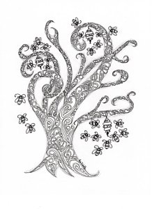 218x300 hippie tree drawings fine art america - Hippie Drawings