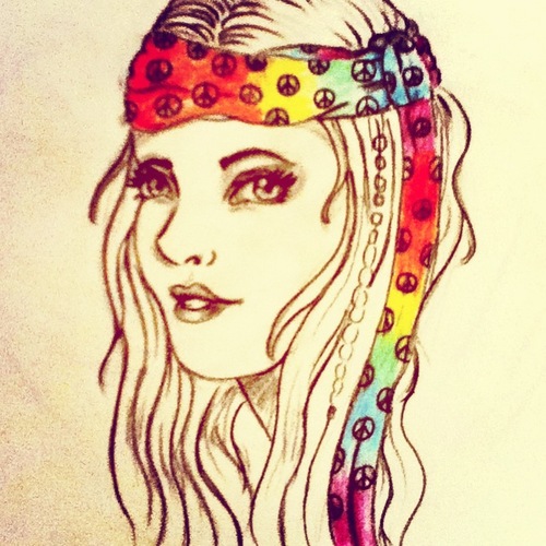 500x500 hippie drawings - Hippie Drawings