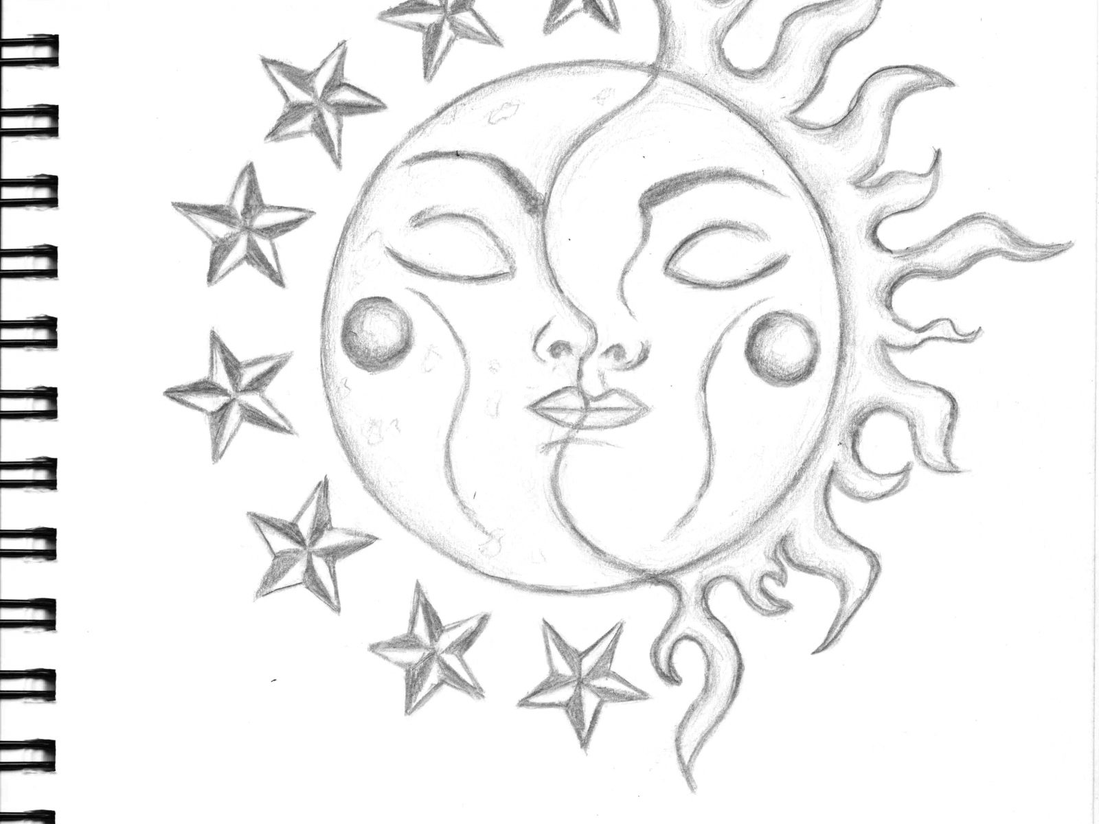 1600x1200 Trippy Sun And Moon Drawings Impressive Drawing At Getdrawings Com - Hippie Sun Drawing