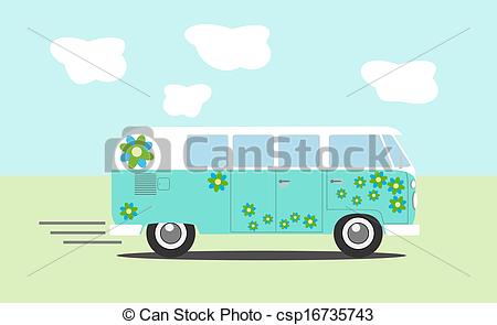 450x295 Hippie Van Drawing - Hippie Van Drawing