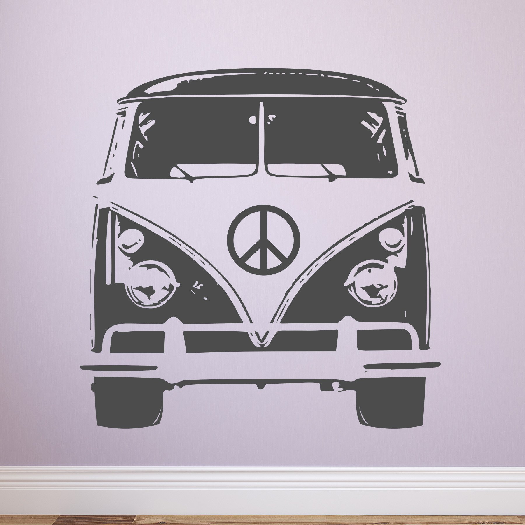 1800x1800 Hippie Van Wall Decal Dee Cal Frenzy Wall Decor - Hippie Van Drawing
