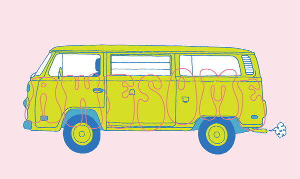 600x359 working with client changes while illustrating a hippie bus - Hippie Van Drawing