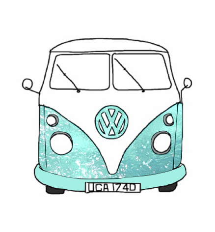 438x472 hippie van tumblr hippie van drawing drawing picture blue sketch - Hippie Van Drawing