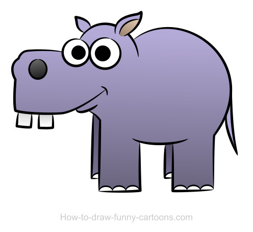 496x454 Hippo Drawing - Hippo Drawing