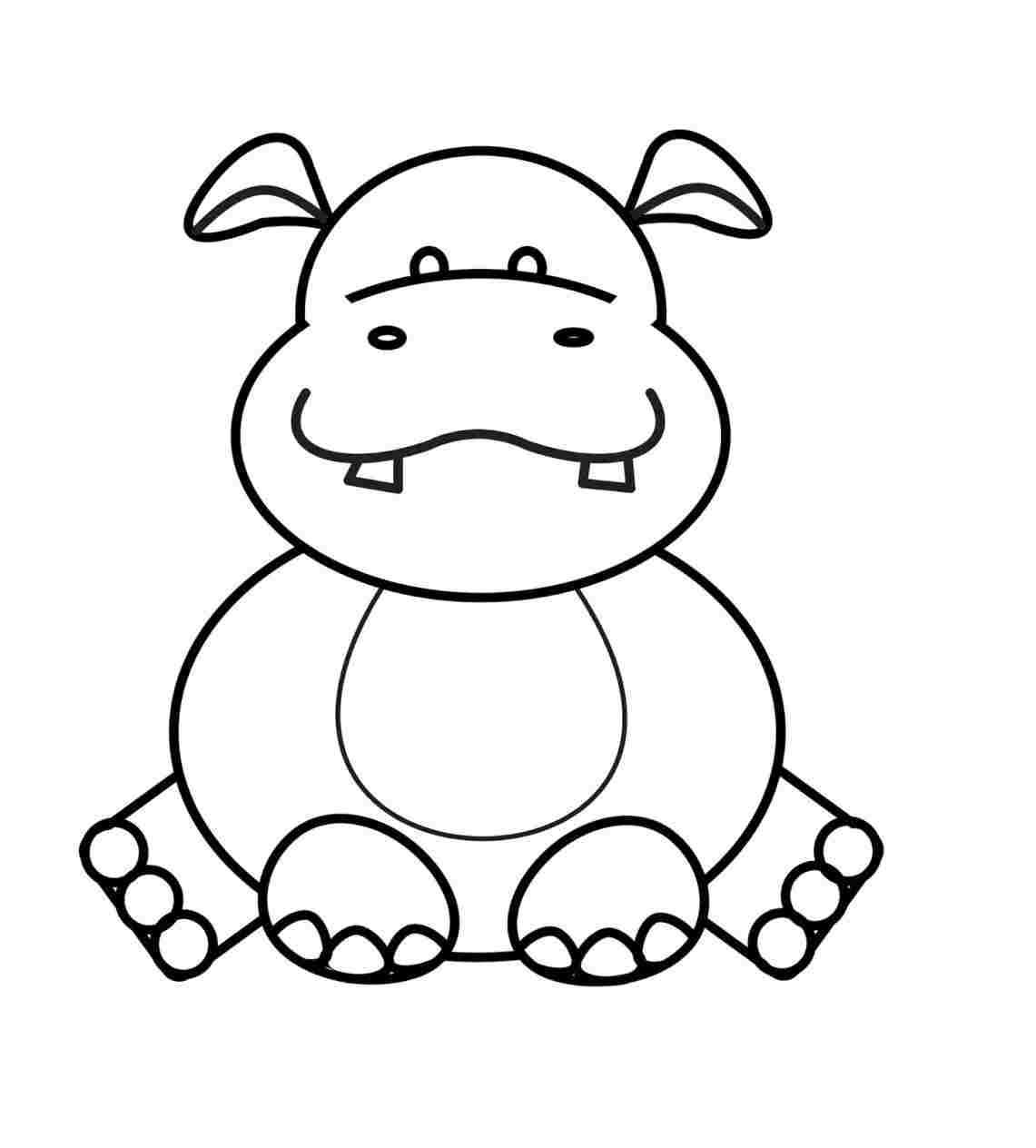 1141x1264 Hub Rhcom How Hippo Drawing For Kids To Draw - Hippo Drawing