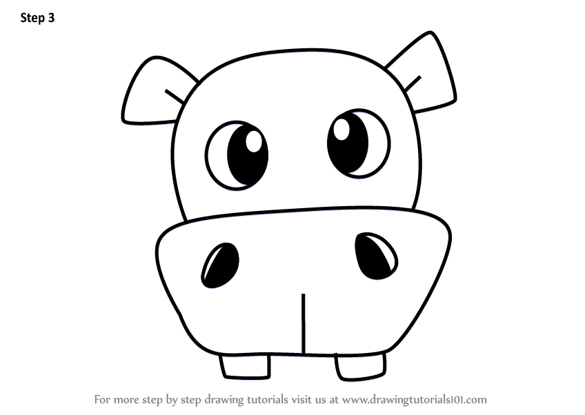 848x602 learn how to draw a hippopotamus face for kids - Hippo Drawing For Kids
