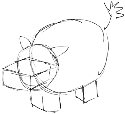 400x367 how to draw cartoon hippos - Hippo Face Drawing