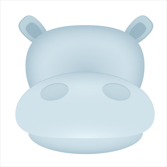 700x700 Create A Cute And Simple Hippo Face Vforvectors - Hippo Face Drawing