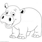 150x150 cute hippo coloring pages hippo outline drawing - Hippo Outline Drawing