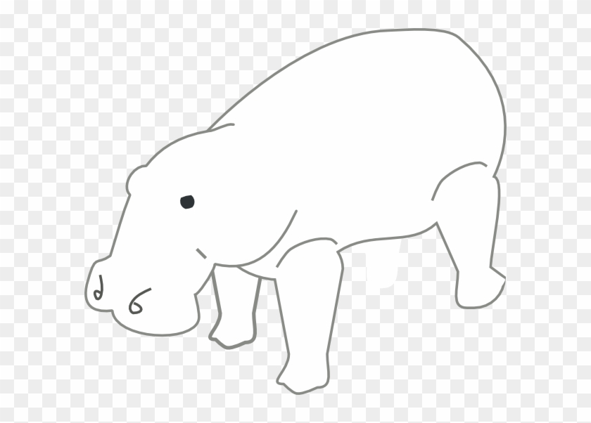 840x602 Hippo Outline Animal Clip Art - Hippo Outline Drawing