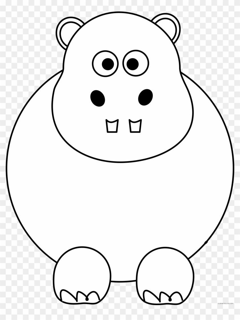 Hippo Outline Drawing at PaintingValley.com | Explore collection of ...