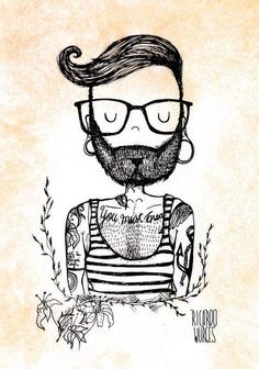 236x336 hipster boy drawing - Hipster Boy Drawing