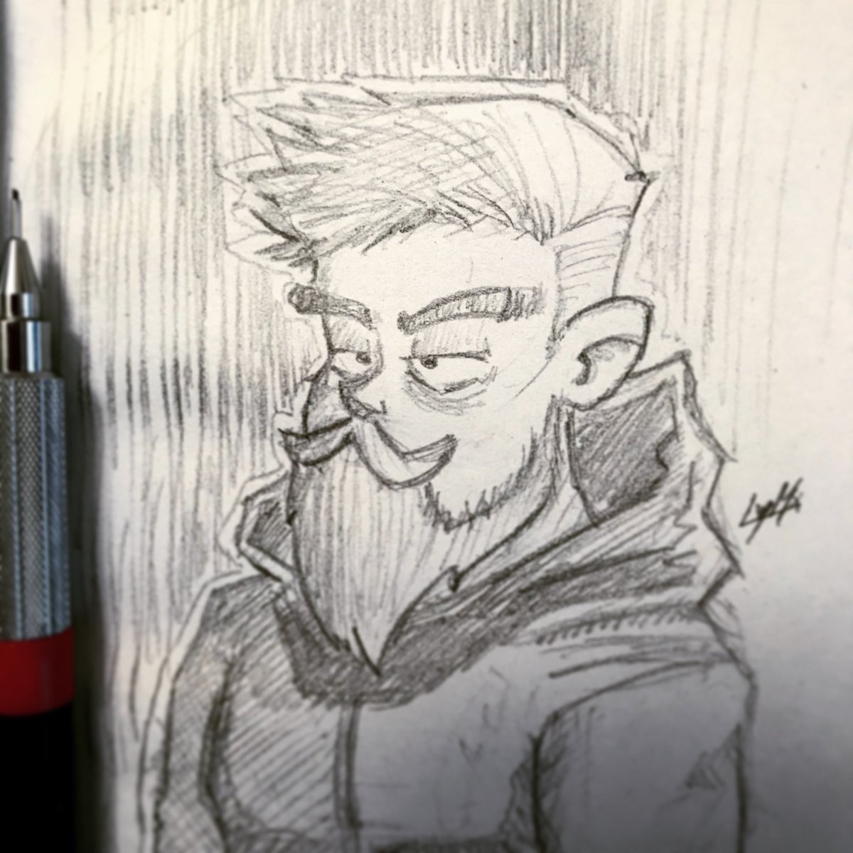 1200x1200 maxime leroy on twitter croquis du soir bonsoir ! - Hipster Boy Drawing