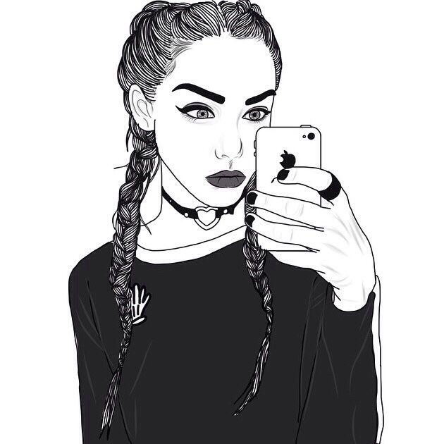 630x630 Tumblr Girls Drawing - Hipster Drawings