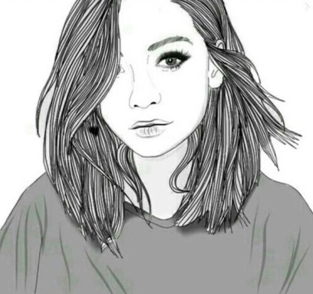 1024x964 Short Hair Girl Drawing Tumblr Hipster Drawings Google - Hipster Girl Drawing