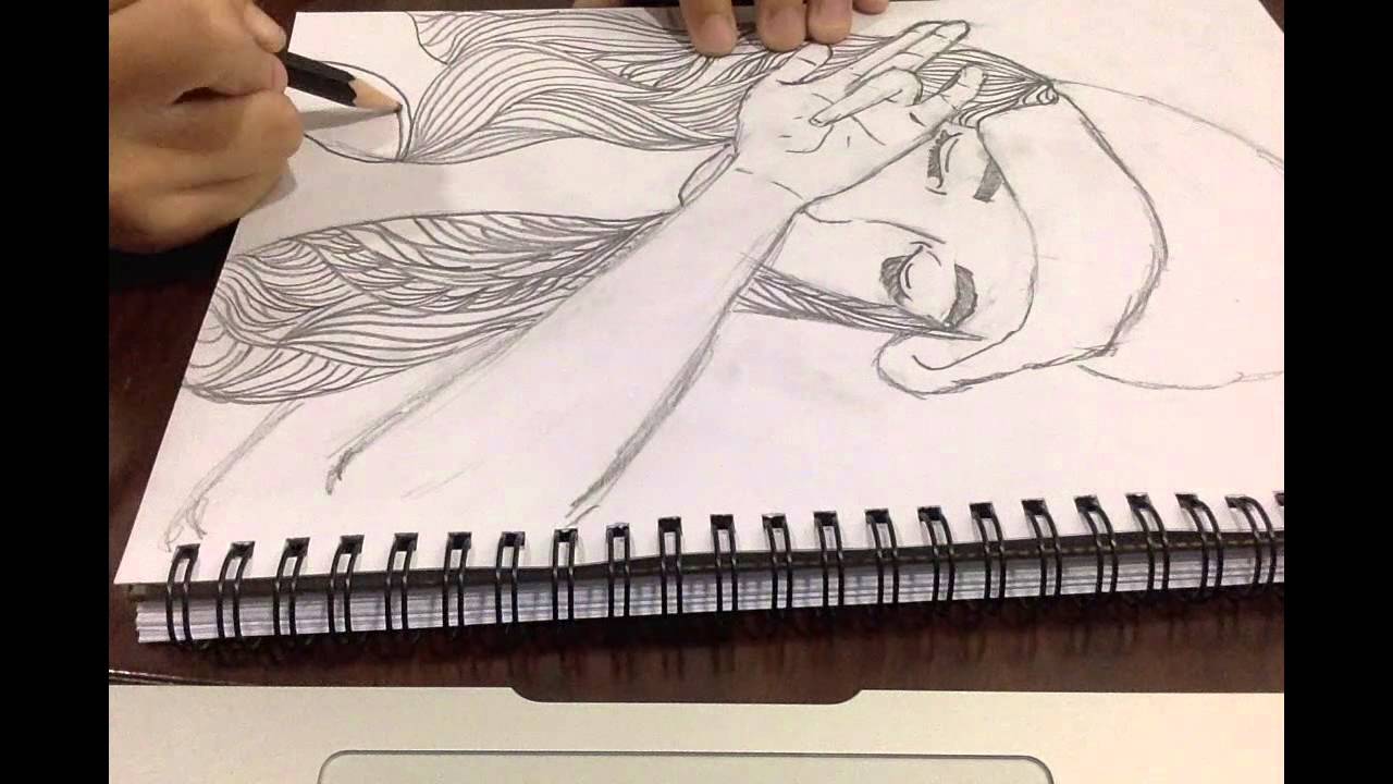 1280x720 Tumblr Hipster Girl Drawing - Hipster Girl Drawing