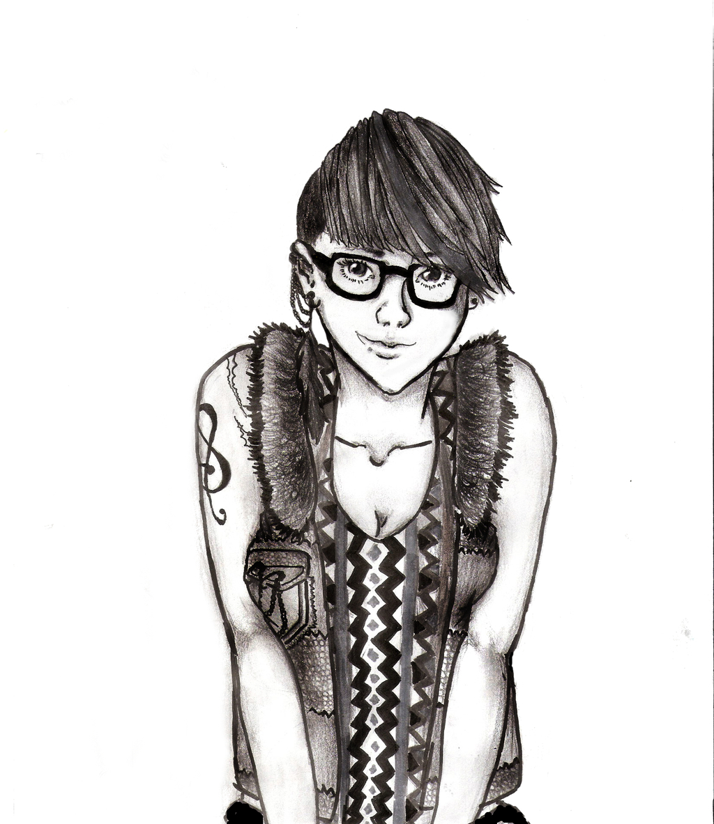 Hipster Girl Drawing At Explore Collection Of Hipster Girl Drawing