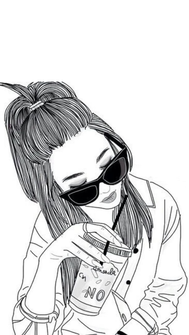 610x1082 par leaixc sur toujour plus belle - Hipster Girl Drawing Tumblr