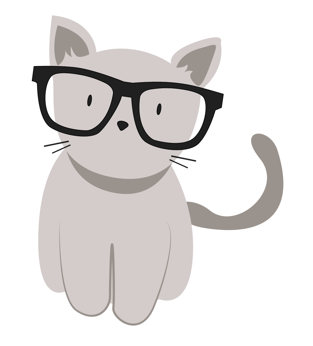 1084x1196 Hipster Kitty Finding Harmony In Art And Design - Hipster Glasses Drawing