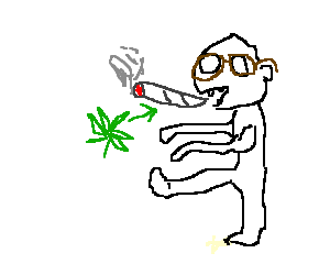 300x250 Zombie Smoking Some Weed Wearing Hipster Glasses Drawing - Hipster Glasses Drawing