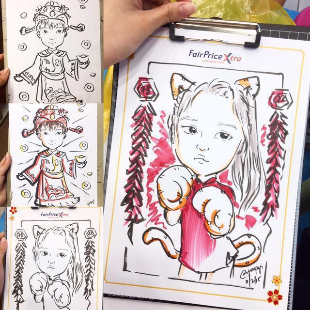 640x640 caricature artist for hire!, design craft, art prints on carousell - Hire Drawing