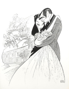 233x300 an original al hirschfeld drawing of viven leigh and clark gable - Hirschfeld Drawings