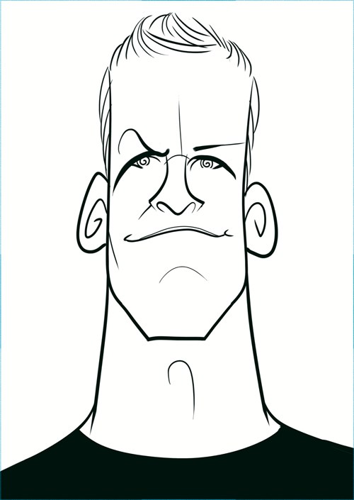 500x705 Drawing In The Style Of Hirschfeld - Hirschfeld Drawings