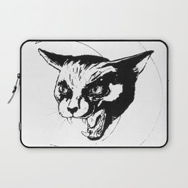 264x264 Hissing Laptop Sleeves - Hissing Cat Drawing