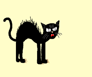 300x250 Hissing Cat Drawing - Hissing Cat Drawing