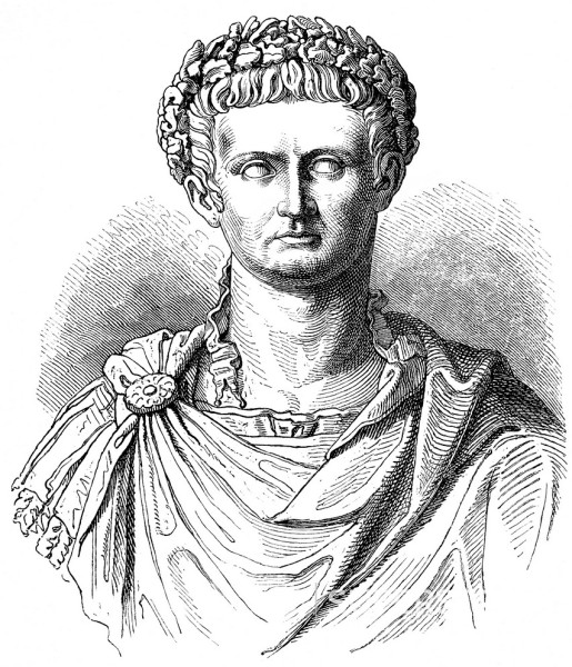 515x600 Historical Drawing From The Century, Portrait Of Tiberius - Historical Drawing