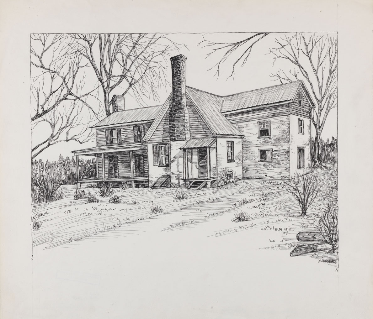 1189x1018 Wpa Historic Houses Drawings Collection - Historical Drawing