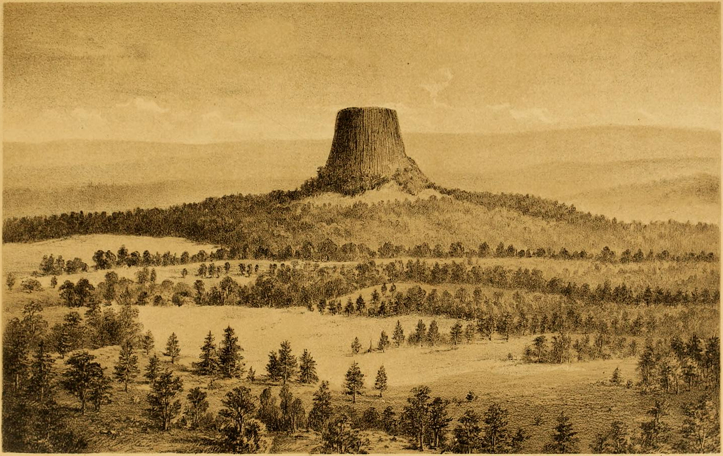 1431x904 Filedevils Tower Historical Drawing - Historical Drawing